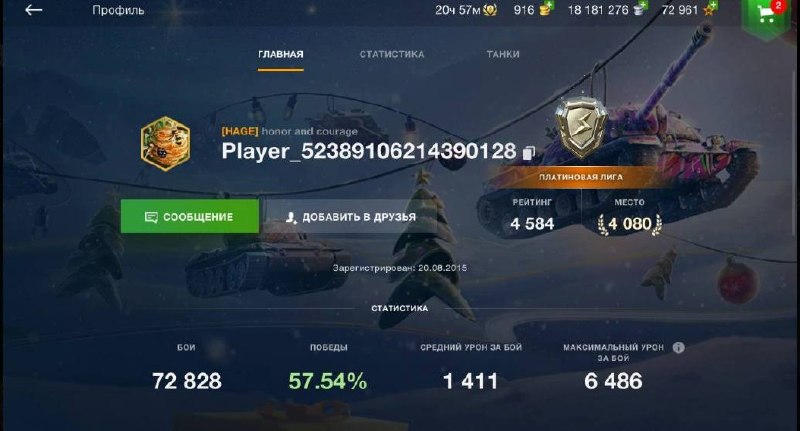 Аккаунт World of Tanks Blitz (Tanks Blitz)